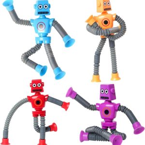 Lot de 4 Robots Sensoriels Téléscopiques à Ventouses